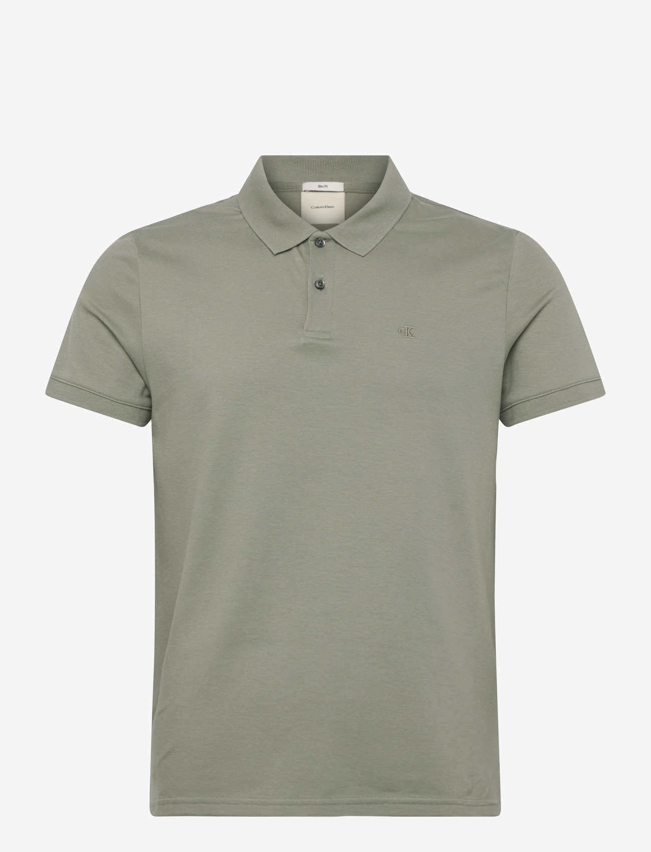 Calvin Klein - SS SLIM REFINED PIQUE POLO - kurzärmelig - shadow - 0