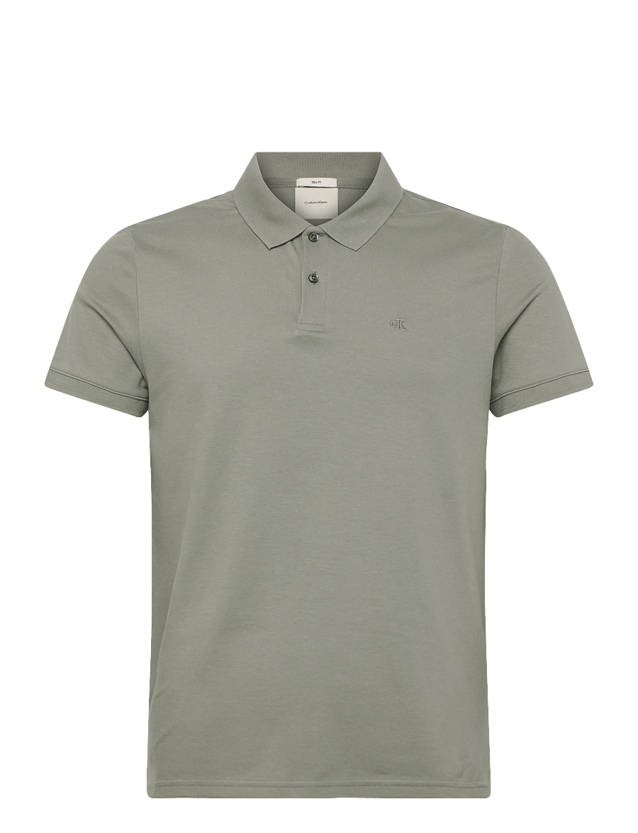 Calvin Klein - SS SLIM REFINED PIQUE POLO - kurzärmelig - shadow - 0