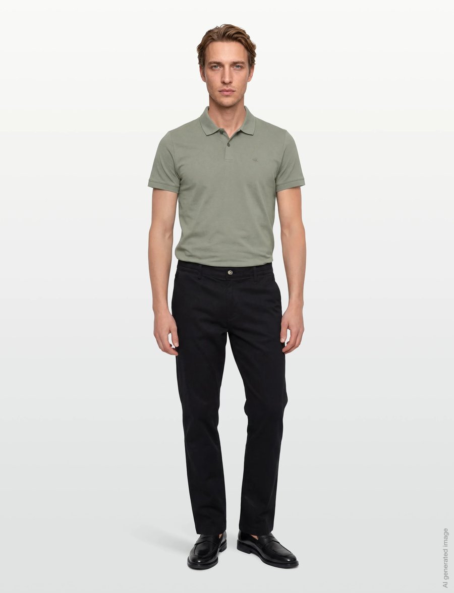 Calvin Klein - SS SLIM REFINED PIQUE POLO - kurzärmelig - shadow - 0