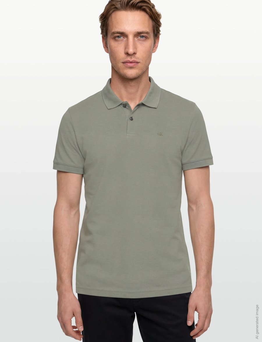 Calvin Klein - SS SLIM REFINED PIQUE POLO - kurzärmelig - shadow - 3