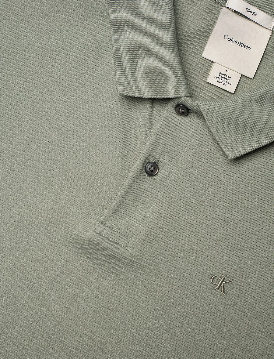 Calvin Klein - SS SLIM REFINED PIQUE POLO - kurzärmelig - shadow - 2