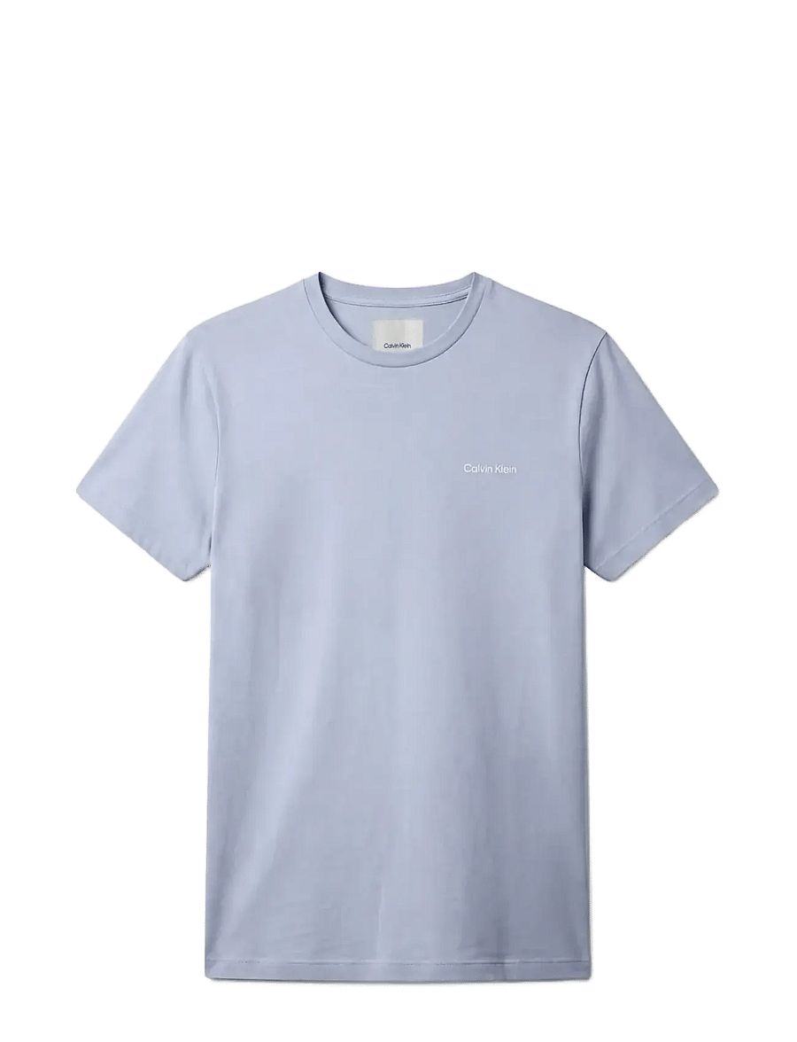 Calvin Klein - SS MICRO LOGO CREWNECK TEE - kurzärmelige t-shirts - ashley blue - 1
