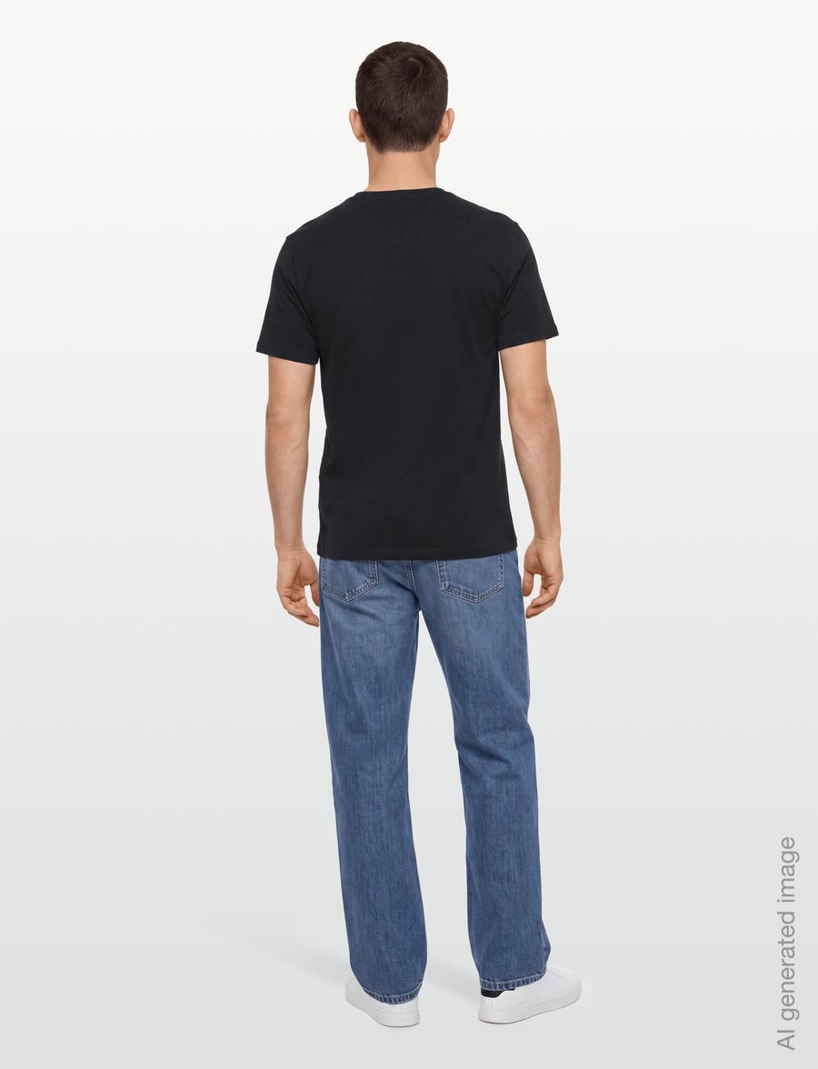 Calvin Klein - SS MICRO LOGO CREWNECK TEE - kurzärmelige t-shirts - black - 4