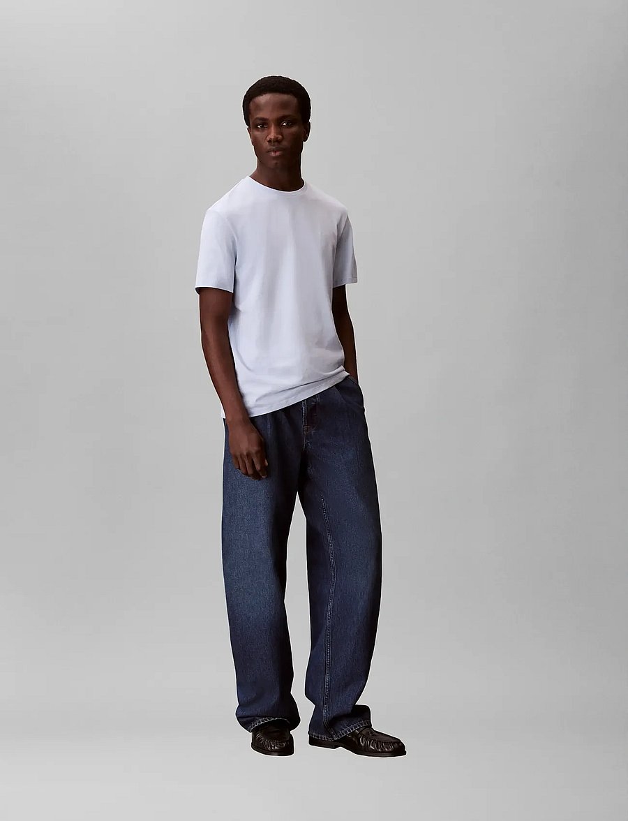 Calvin Klein - SS MICRO LOGO CREWNECK TEE - lühikeste varrukatega t-särgid - breezy blue - 0