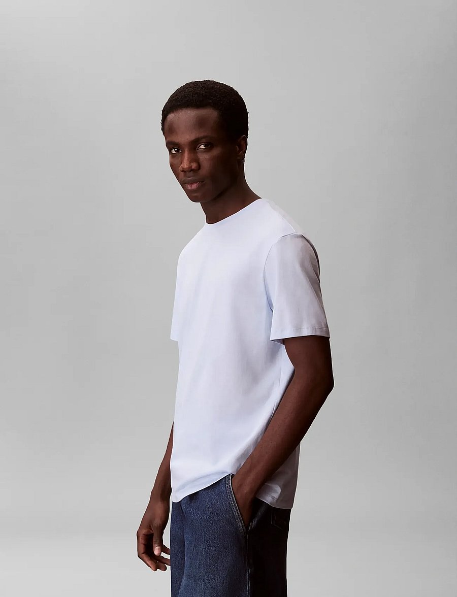 Calvin Klein - SS MICRO LOGO CREWNECK TEE - lühikeste varrukatega t-särgid - breezy blue - 3
