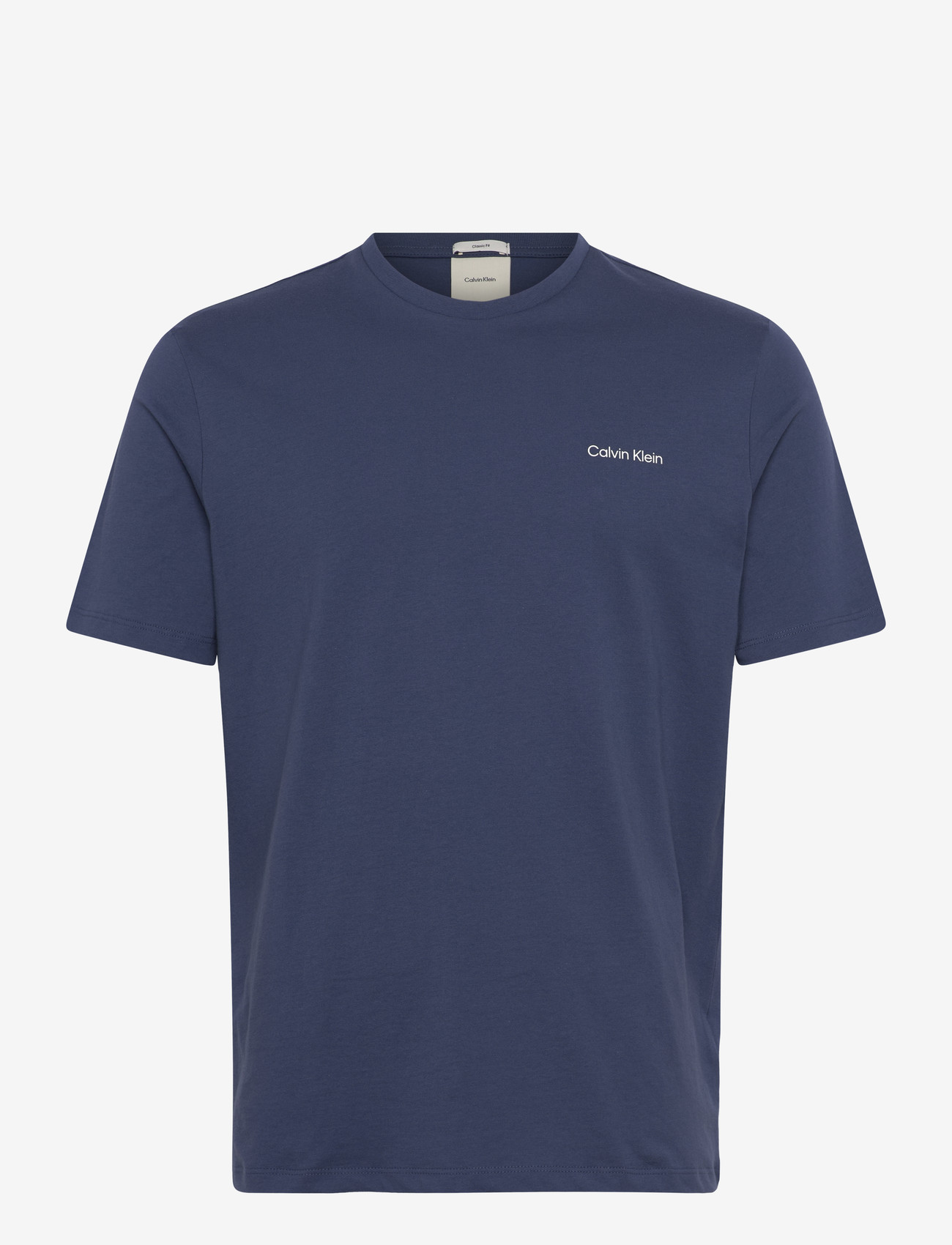 Calvin Klein - SS MICRO LOGO CREWNECK TEE - kurzärmelig - dark denim - 0