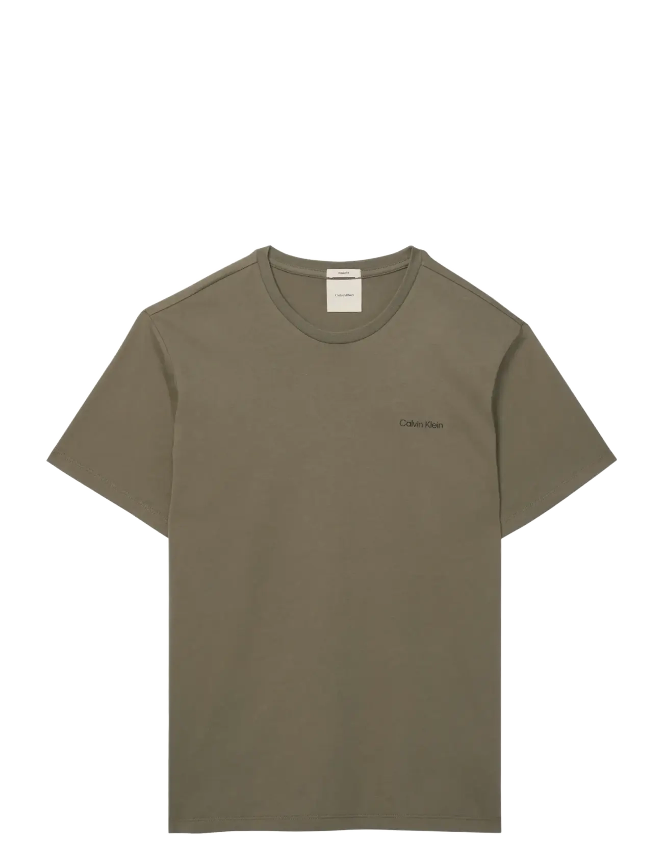 CALVIN KLEIN Ss Micro Logo Crewneck Tee Khaki - M - Herren