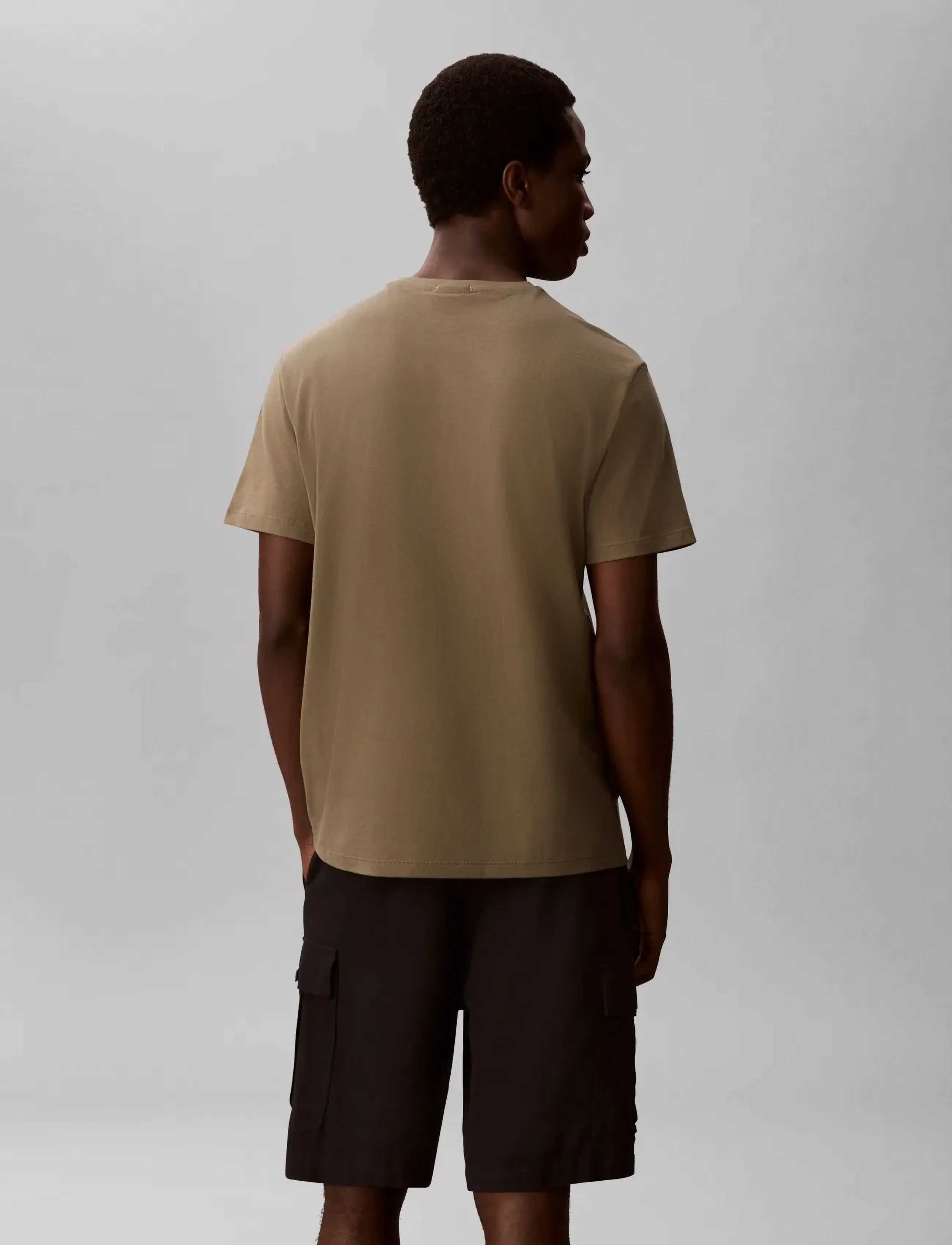 Calvin Klein - SS MICRO LOGO CREWNECK TEE - lühikeste varrukatega t-särgid - dusty olive - 3
