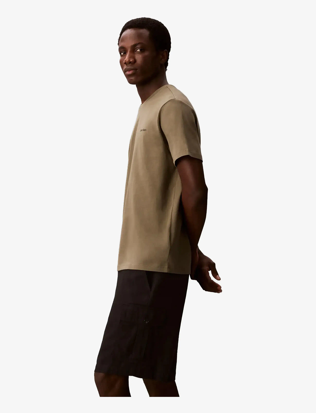 Calvin Klein - SS MICRO LOGO CREWNECK TEE - kurzärmelig - dusty olive - 2