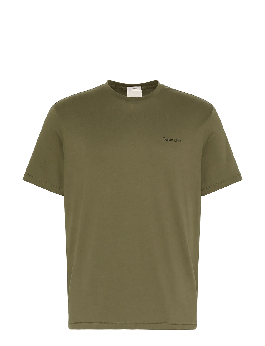Calvin Klein - SS MICRO LOGO CREWNECK TEE - short-sleeved t-shirts - olive night - 1