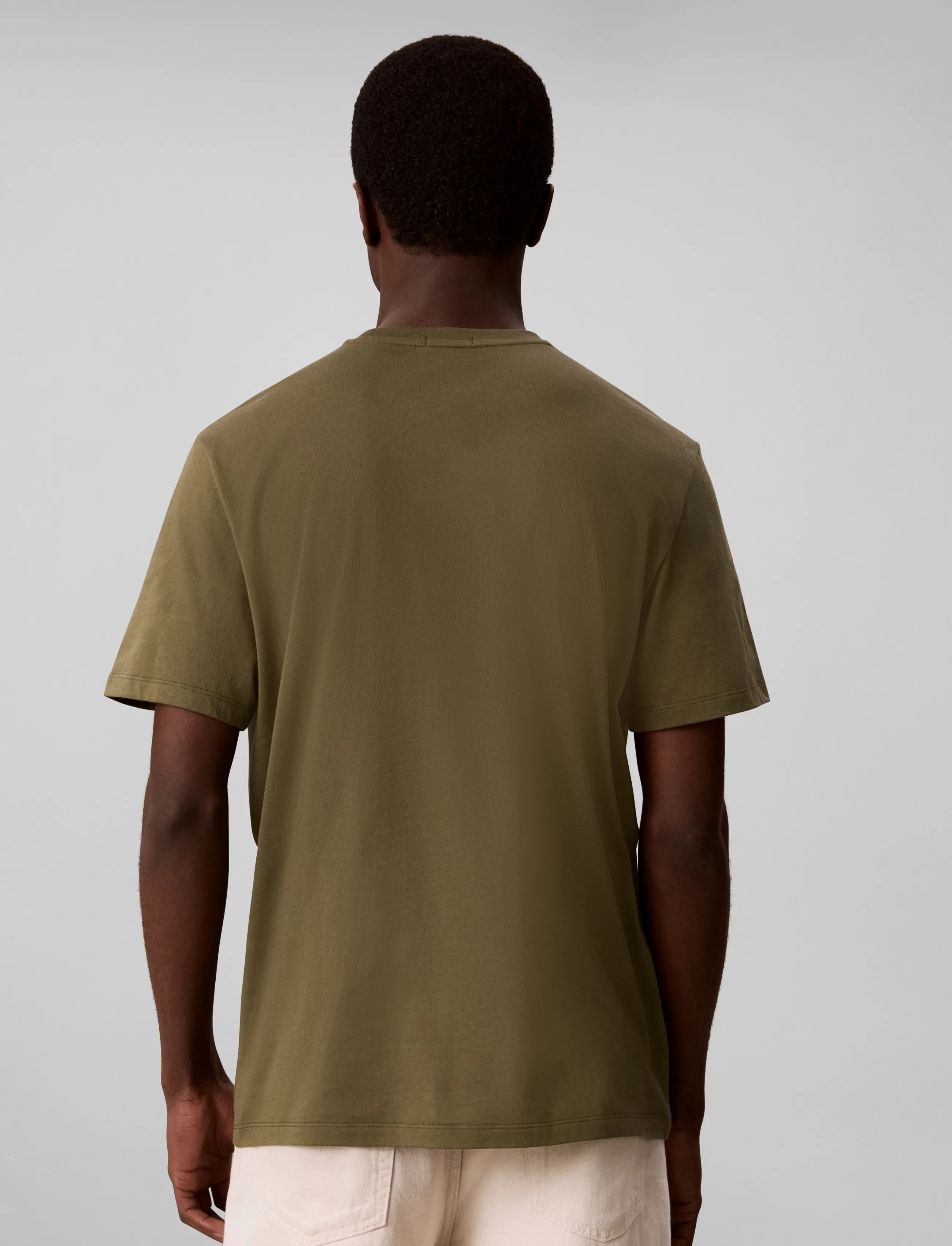 Calvin Klein - SS MICRO LOGO CREWNECK TEE - kortærmede t-shirts - olive night - 2