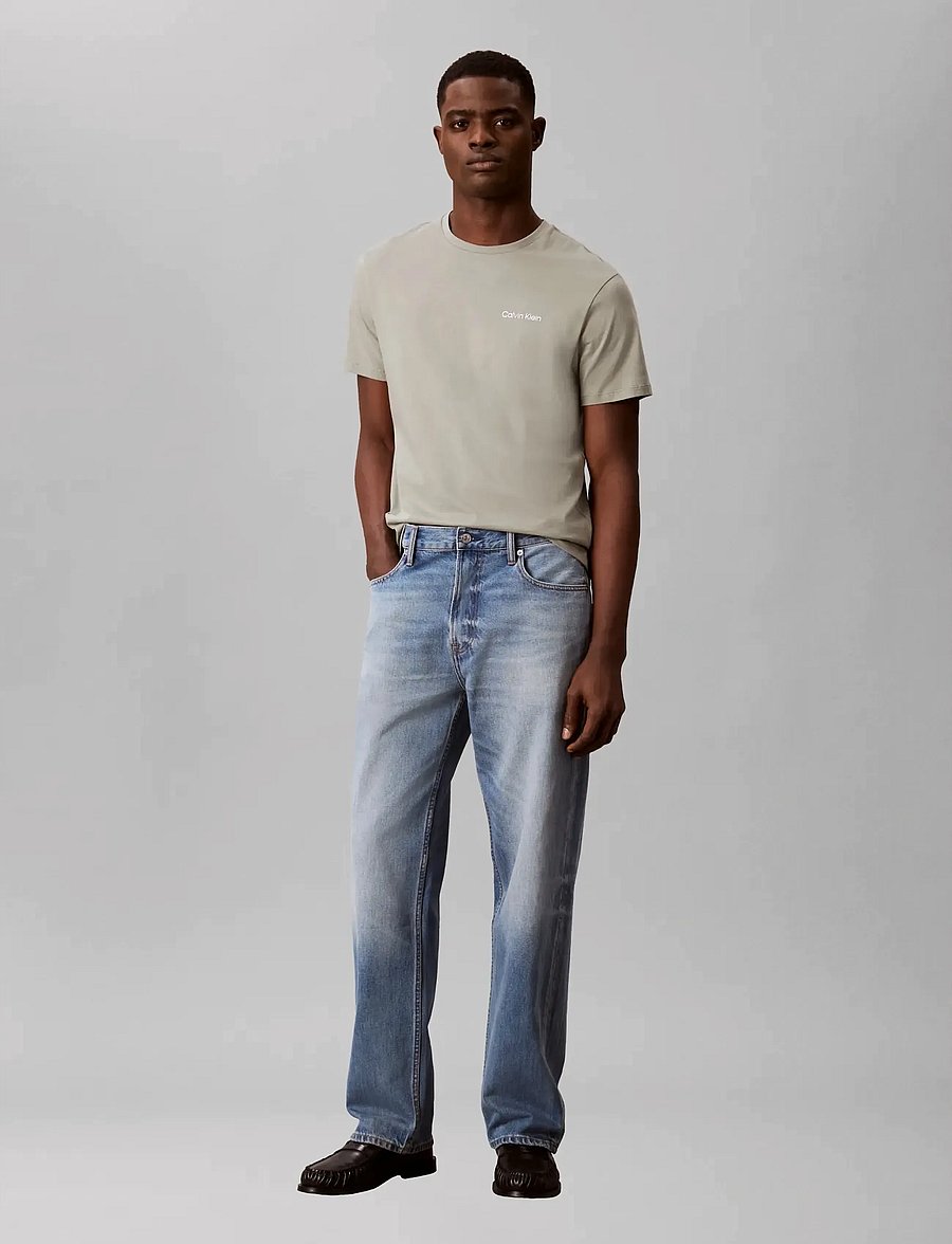 Calvin Klein - SS MICRO LOGO CREWNECK TEE - short-sleeved t-shirts - shadow - 0