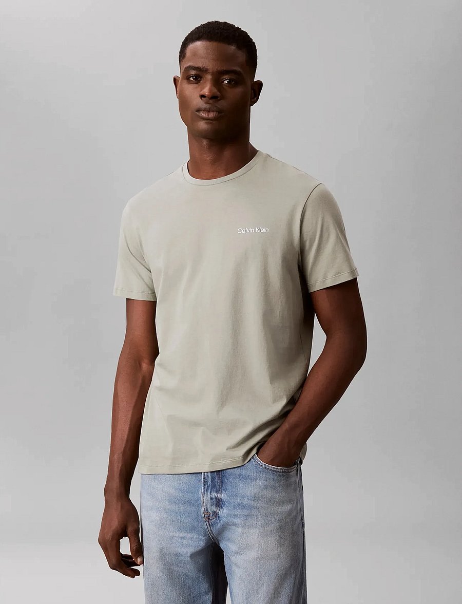 Calvin Klein - SS MICRO LOGO CREWNECK TEE - short-sleeved t-shirts - shadow - 4
