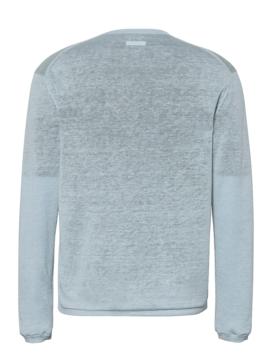 Calvin Klein - LS DOUBLE LAYER ARCHIVE LINEN SW - rundhals - peace blue - 2