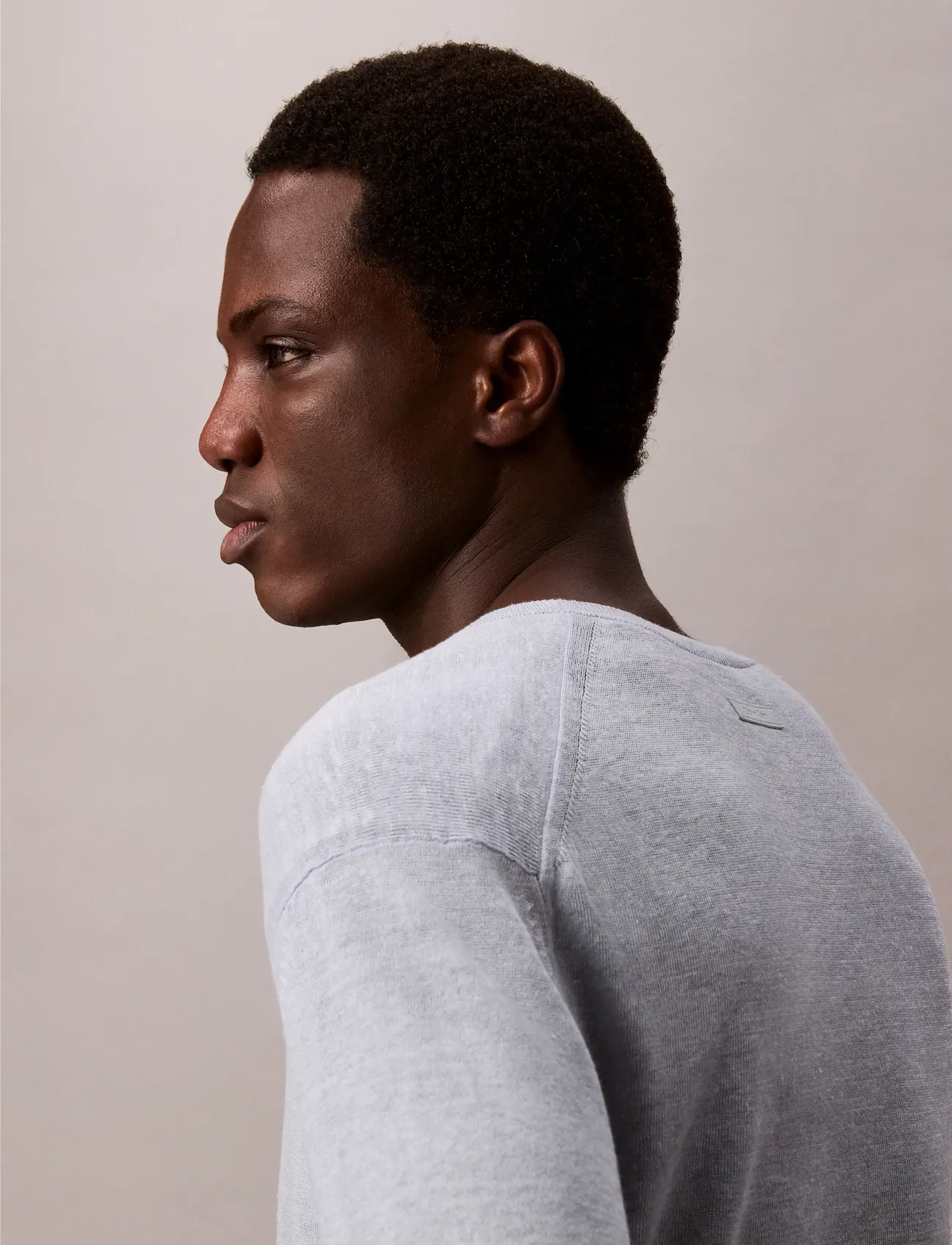 Calvin Klein Ls Double Layer Archive Linen Sw stickade tröjor herr – bild 5