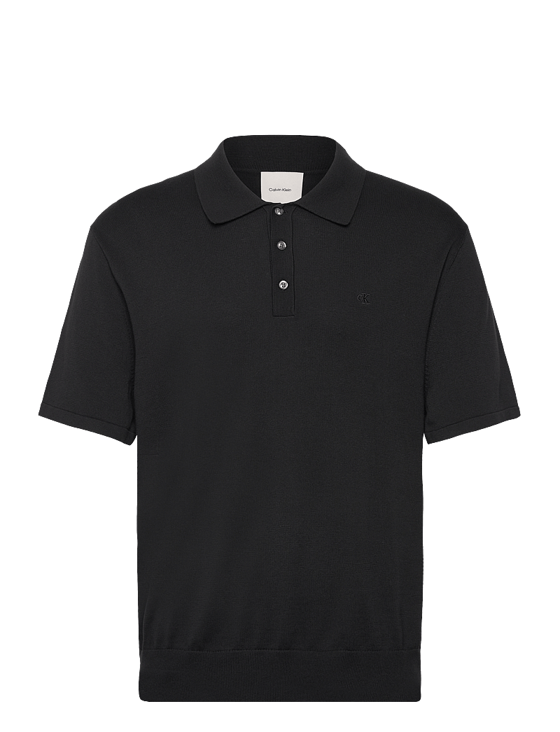 Calvin Klein - SS SUPIMA COTTON POLO 14GG - polo marškinėliai trumpomis rankovėmis - black - 1