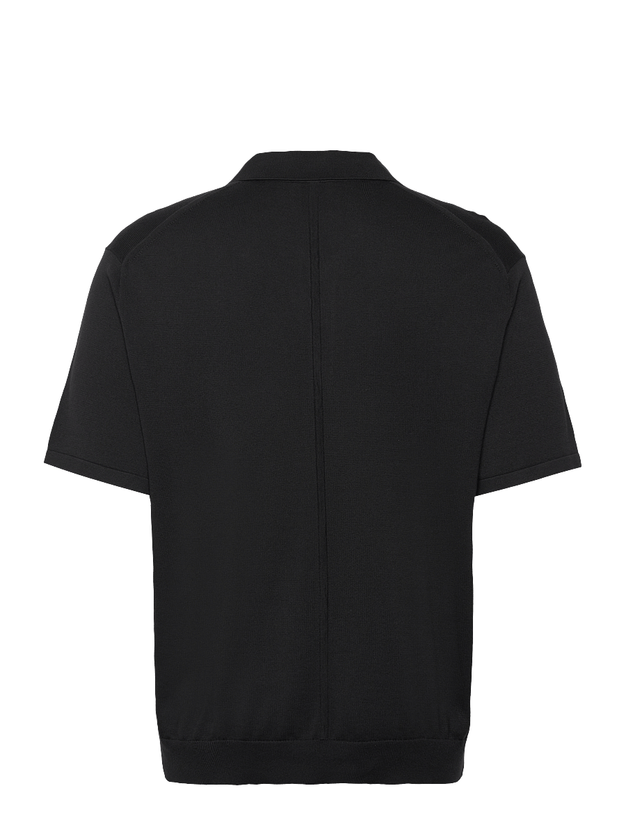 Calvin Klein - SS SUPIMA COTTON POLO 14GG - gestrickte polohemden - black - 2