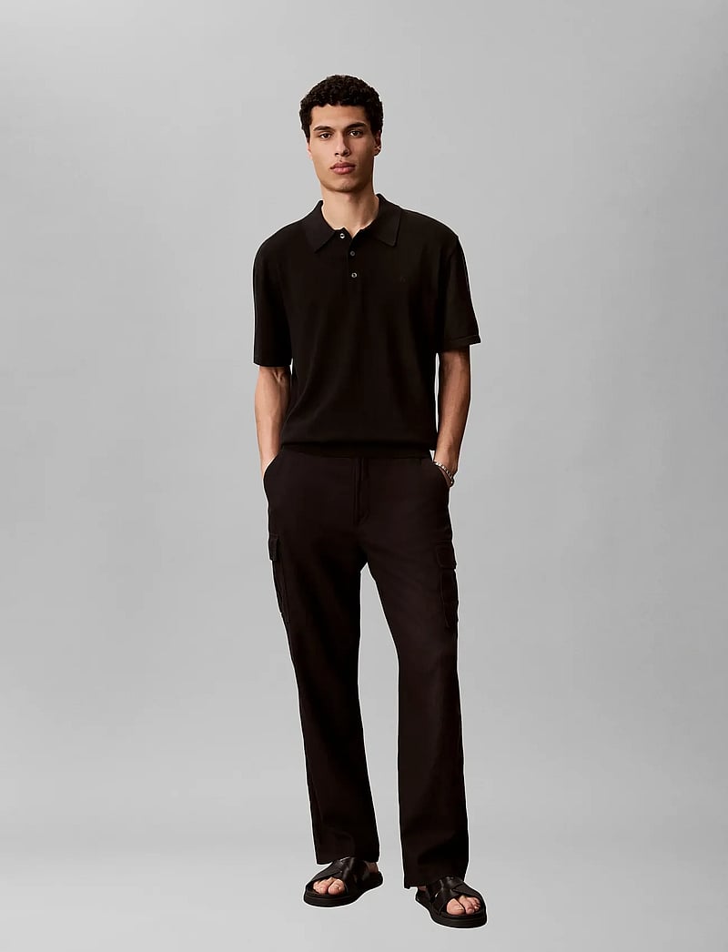 Calvin Klein - SS SUPIMA COTTON POLO 14GG - polo marškinėliai trumpomis rankovėmis - black - 4