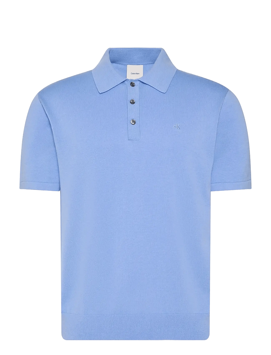 Calvin Klein - SS SUPIMA COTTON POLO 14GG - polostrik - blue descent - 1