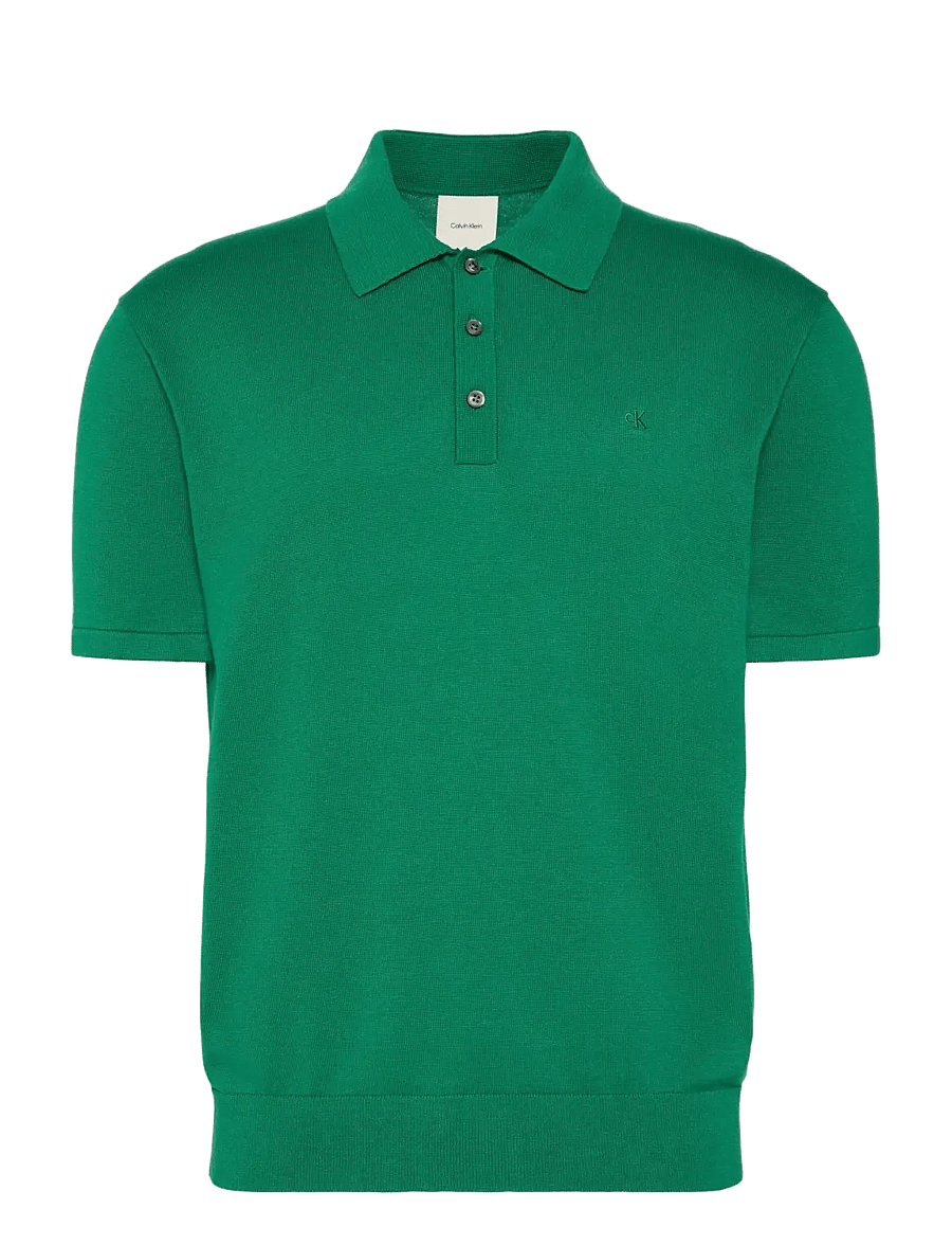 Calvin Klein - SS SUPIMA COTTON POLO 14GG - polos en tricot - enchanted forest - 1
