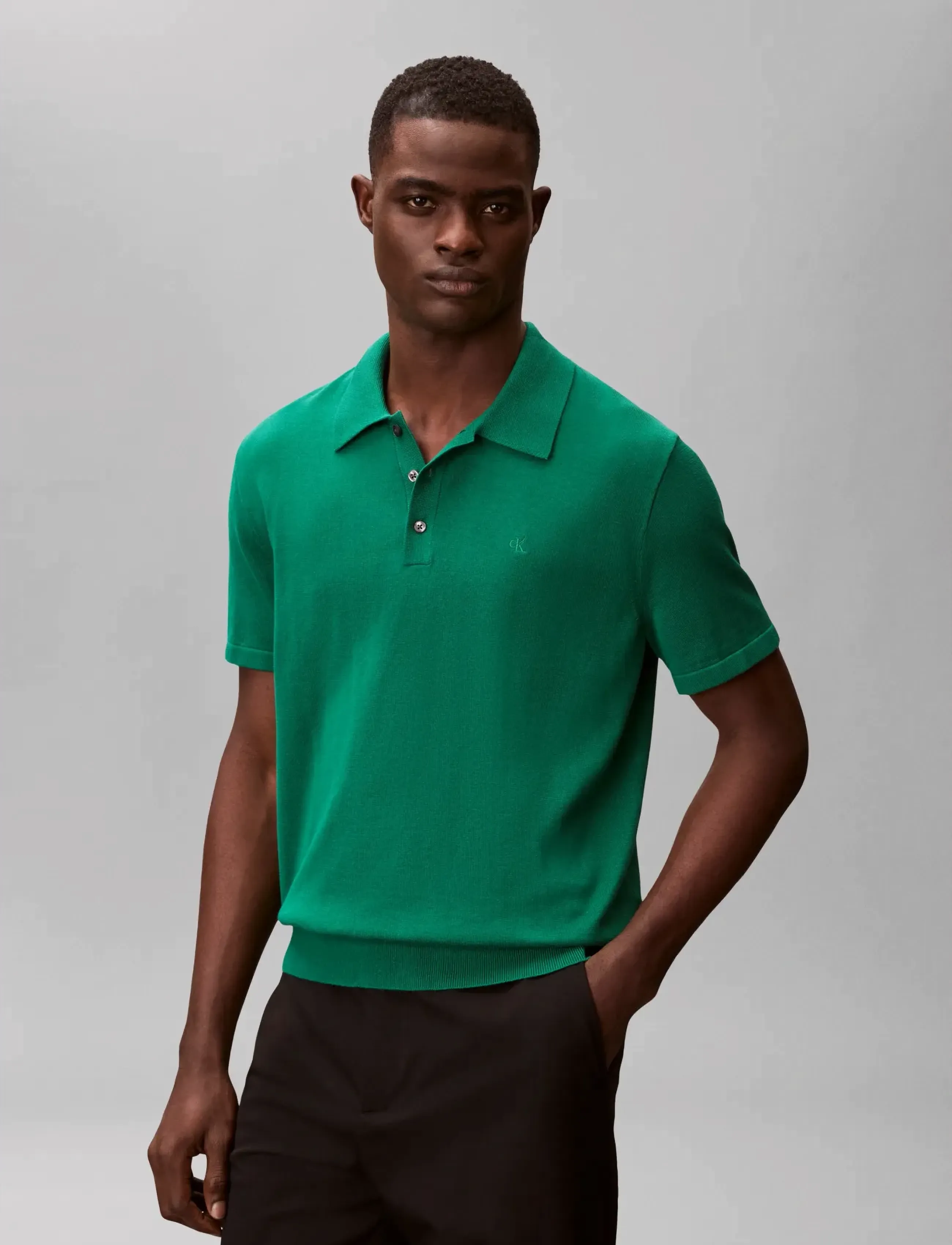 Calvin Klein SS SUPIMA COTTON POLO 14GG - Pikeepaidat - ENCHANTED FOREST / green