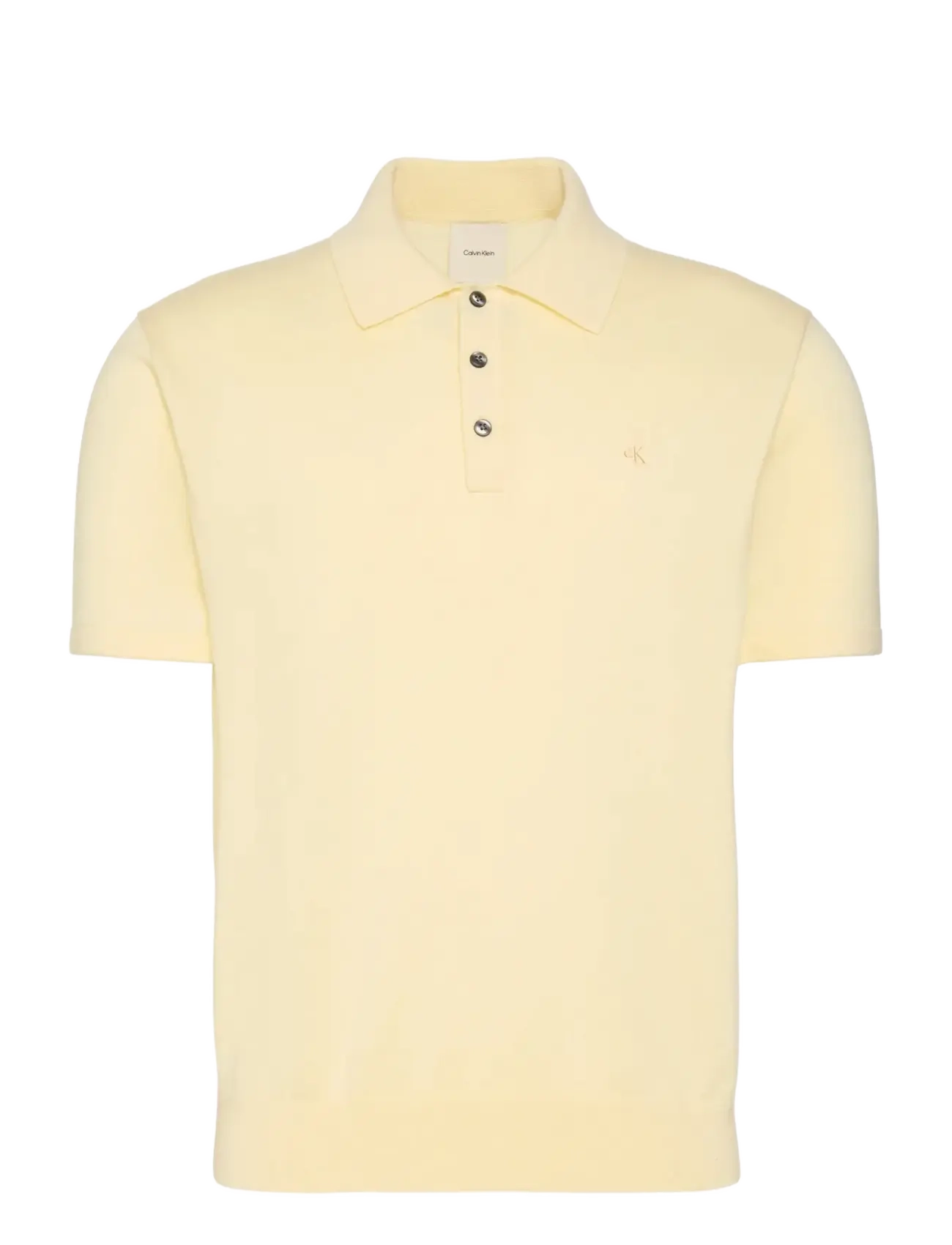 Calvin Klein SS SUPIMA COTTON POLO 14GG - Poloer - PEAR SORBET / yellow