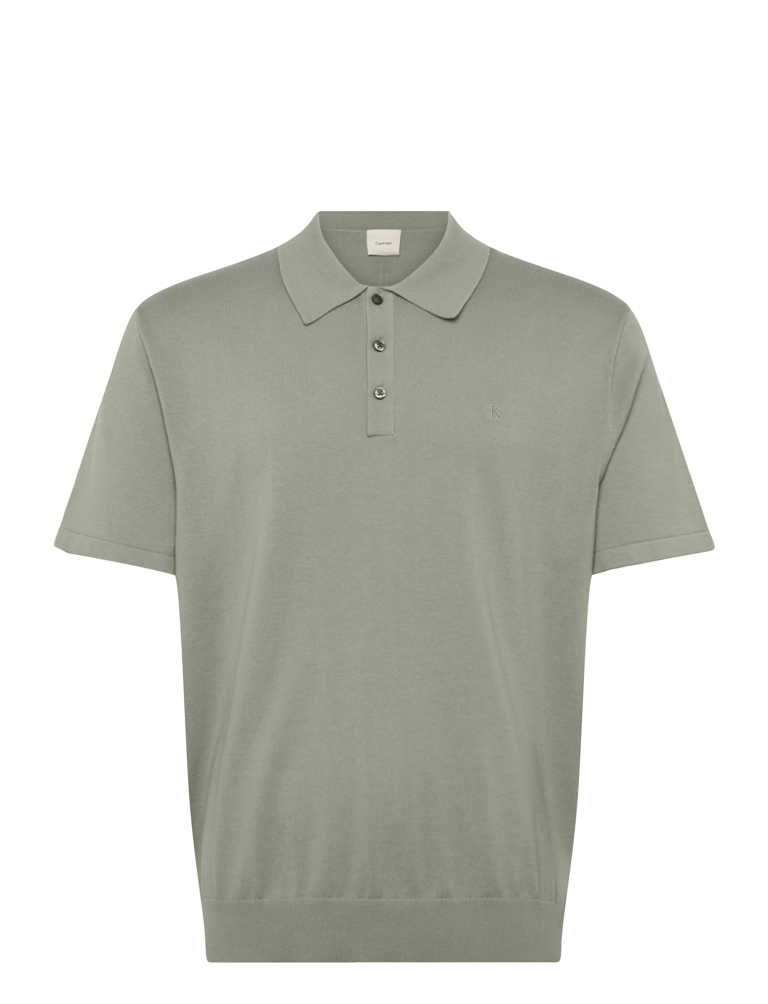 Calvin Klein SS SUPIMA COTTON POLO 14GG - Kudumid - SHADOW / green
