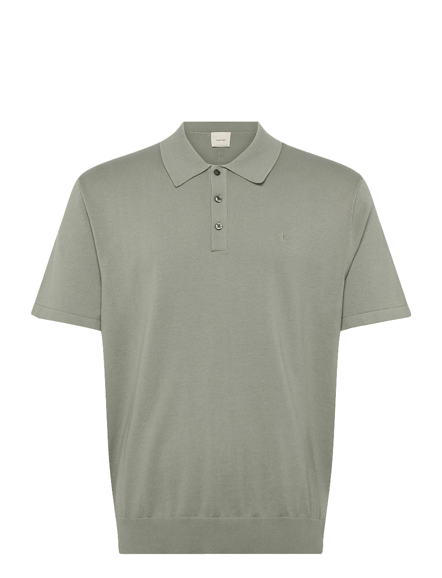 Calvin Klein - SS SUPIMA COTTON POLO 14GG - polostrik - shadow - 0