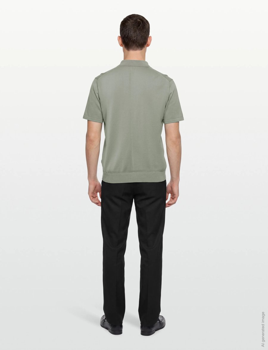 Calvin Klein - SS SUPIMA COTTON POLO 14GG - kootud polosärgid - shadow - 4