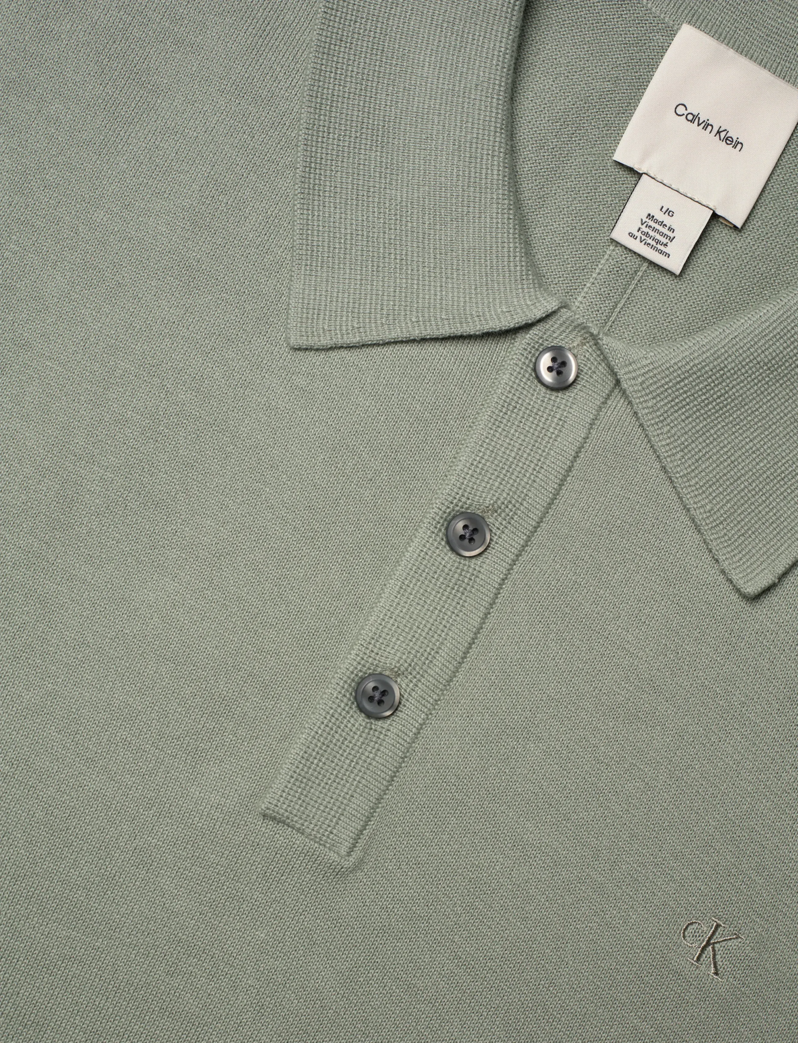 Calvin Klein - SS SUPIMA COTTON POLO 14GG - polostrik - shadow - 2