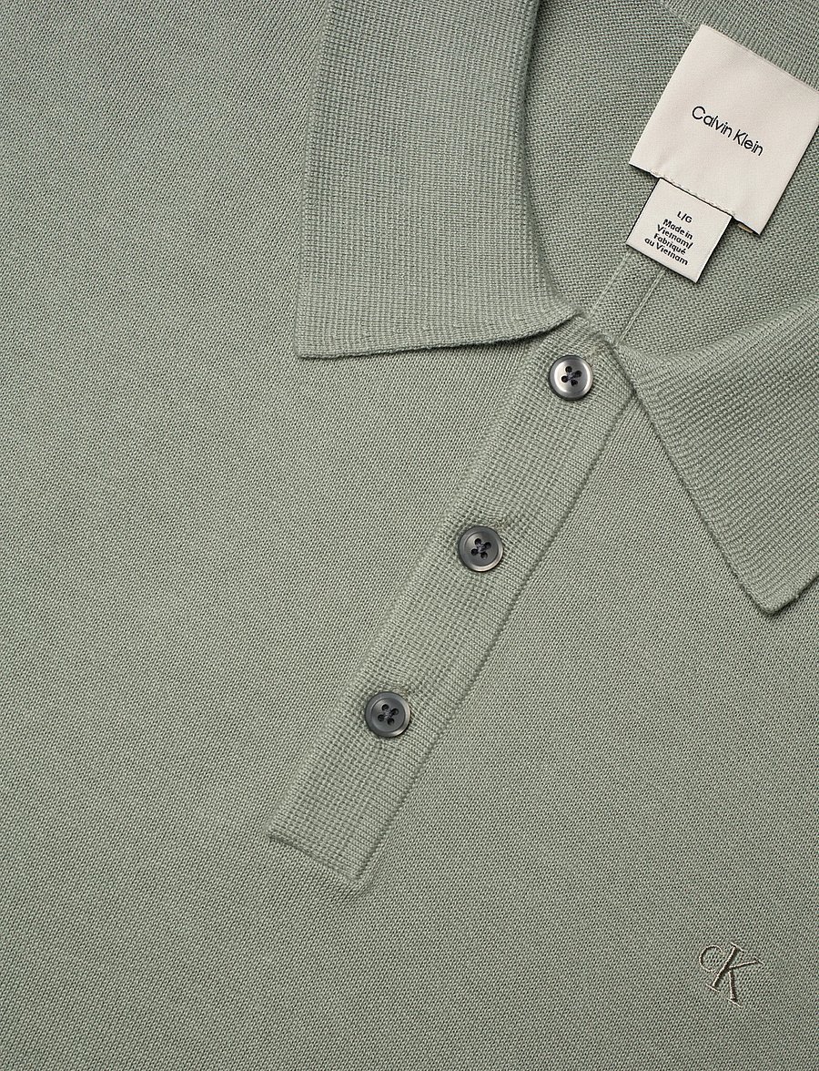 Calvin Klein - SS SUPIMA COTTON POLO 14GG - polostrik - shadow - 2