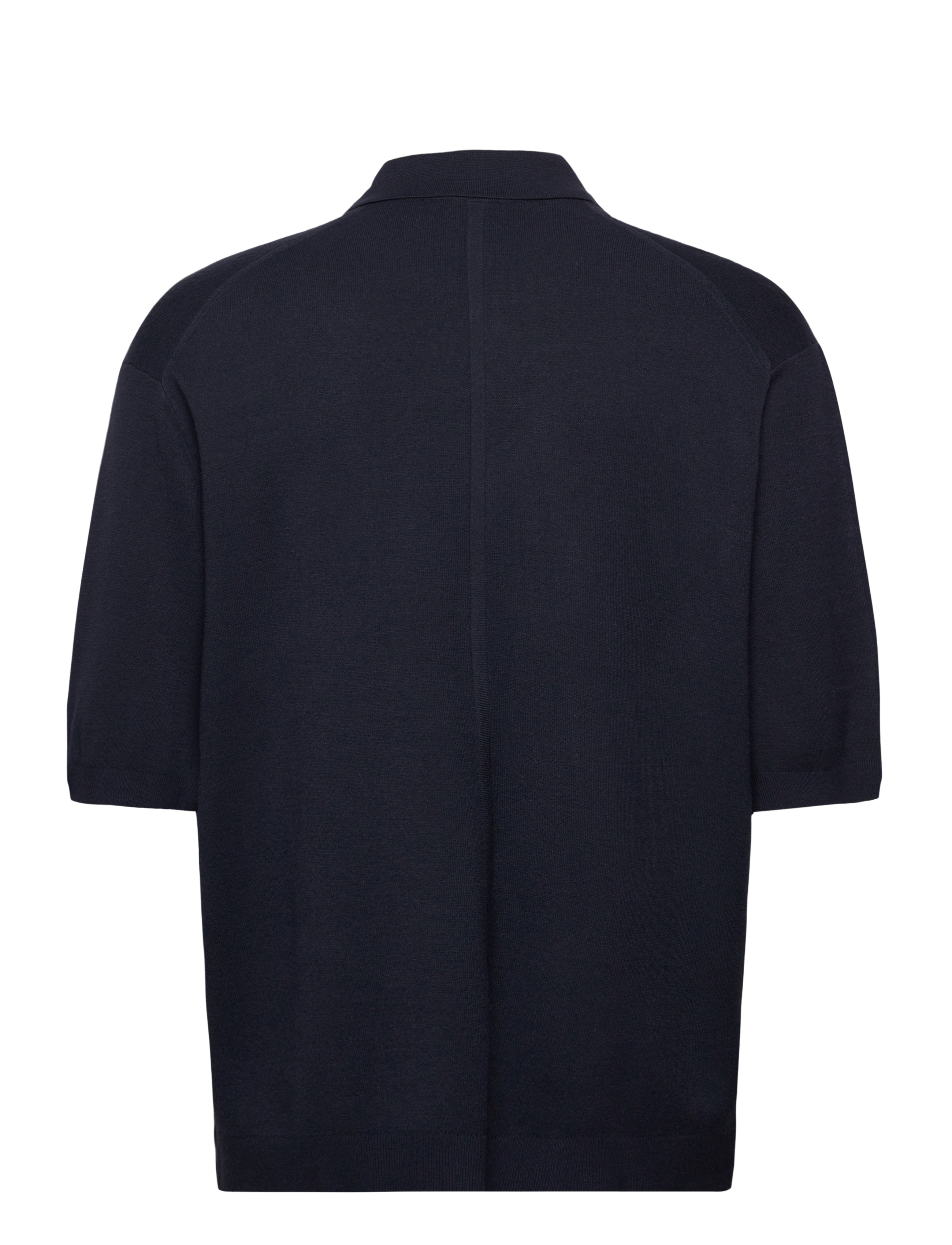 Calvin Klein - SS SNOWY TECH KNIT BOXY POLO SWE - kortærmede poloer - night sky - 2