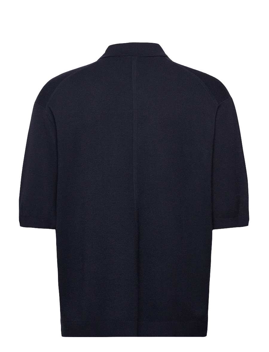 Calvin Klein - SS SNOWY TECH KNIT BOXY POLO SWE - lühikeste varrukatega polod - night sky - 2