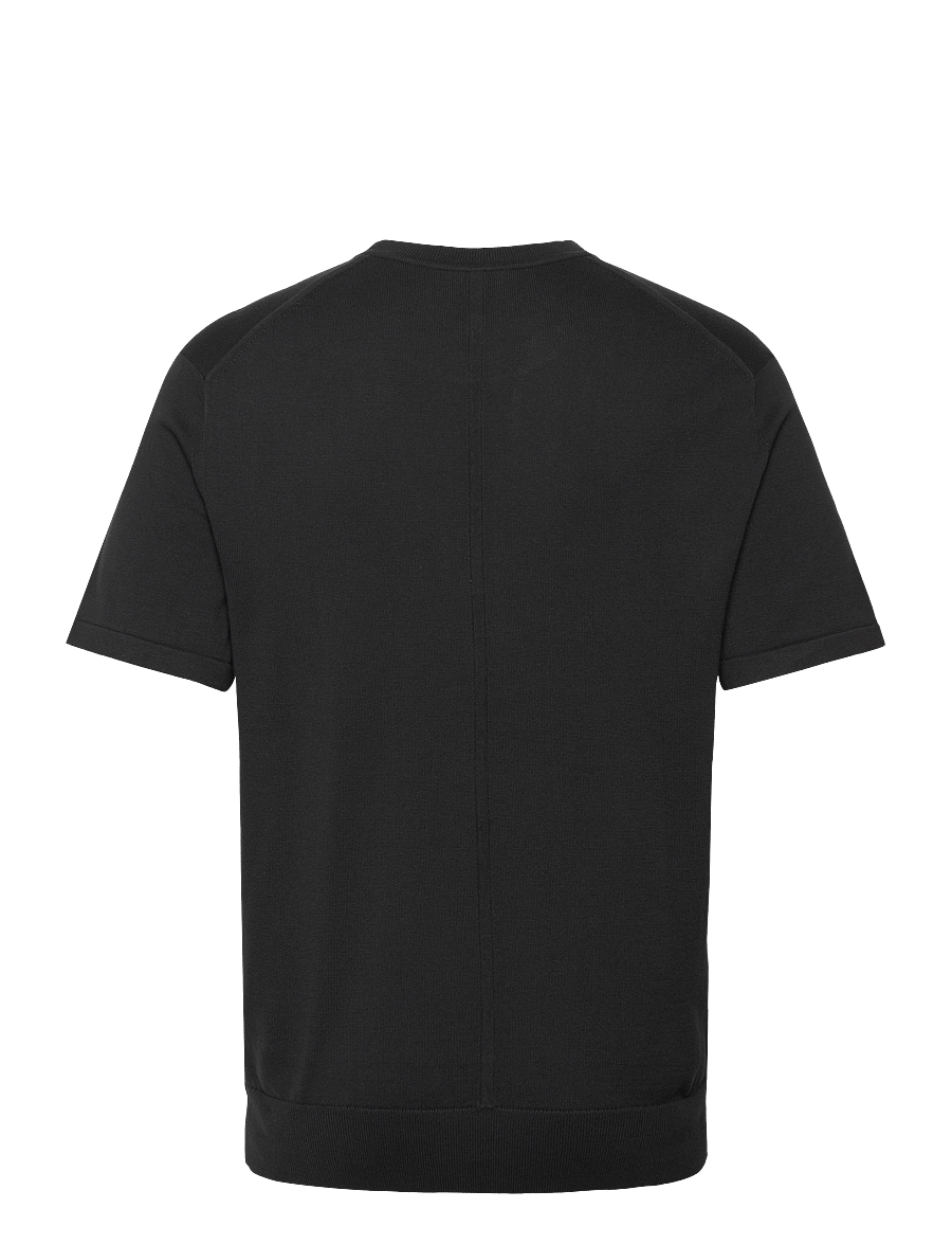 Calvin Klein - SS SUPIMA COTTON CREW 14GG - lyhythihaiset - black - 2