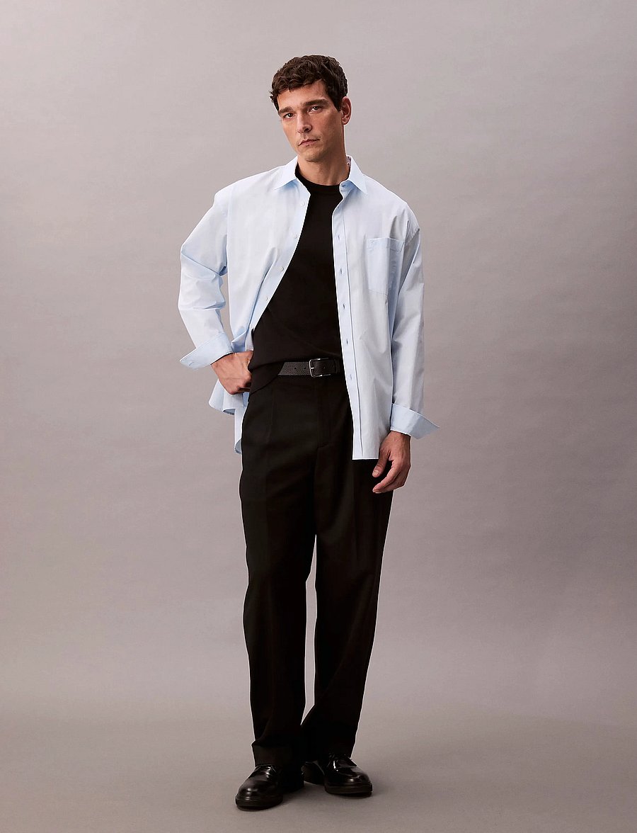 Calvin Klein - SS SUPIMA COTTON CREW 14GG - lyhythihaiset - black - 4