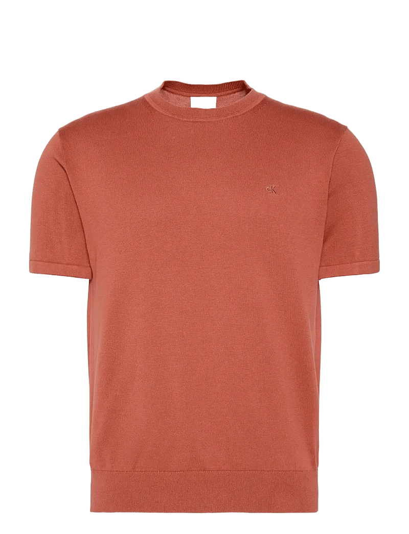 Calvin Klein - SS SUPIMA COTTON CREW 14GG - kortärmade t-shirts - faded flower - 1