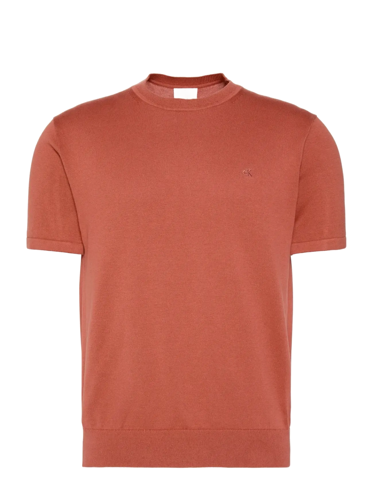 Calvin Klein SS SUPIMA COTTON CREW 14GG - T-särgid - FADED FLOWER / red
