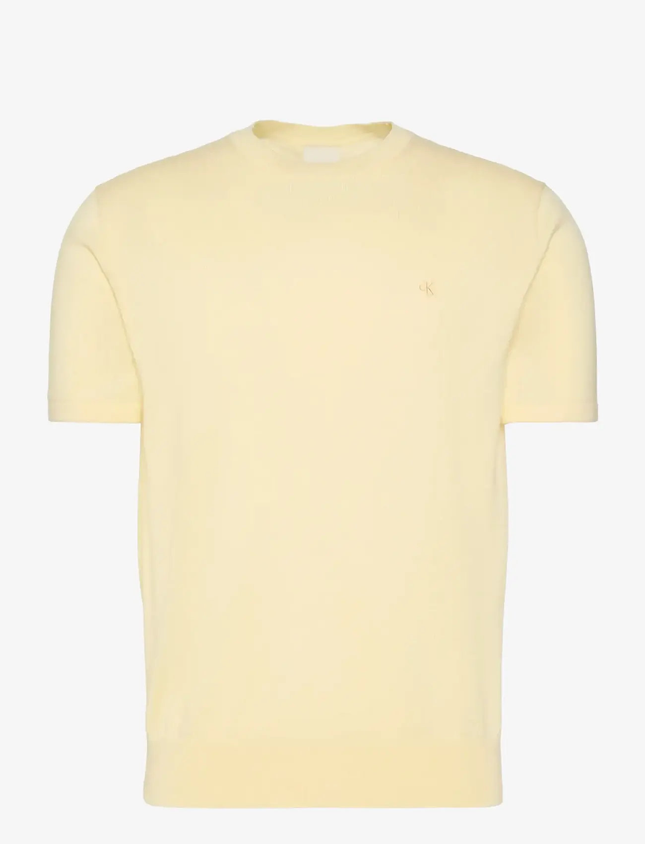 Calvin Klein - SS SUPIMA COTTON CREW 14GG - lühikeste varrukatega t-särgid - pear sorbet - 1