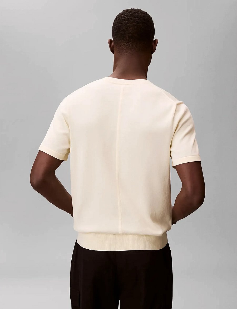 Calvin Klein - SS SUPIMA COTTON CREW 14GG - kurzärmelige t-shirts - pear sorbet - 2