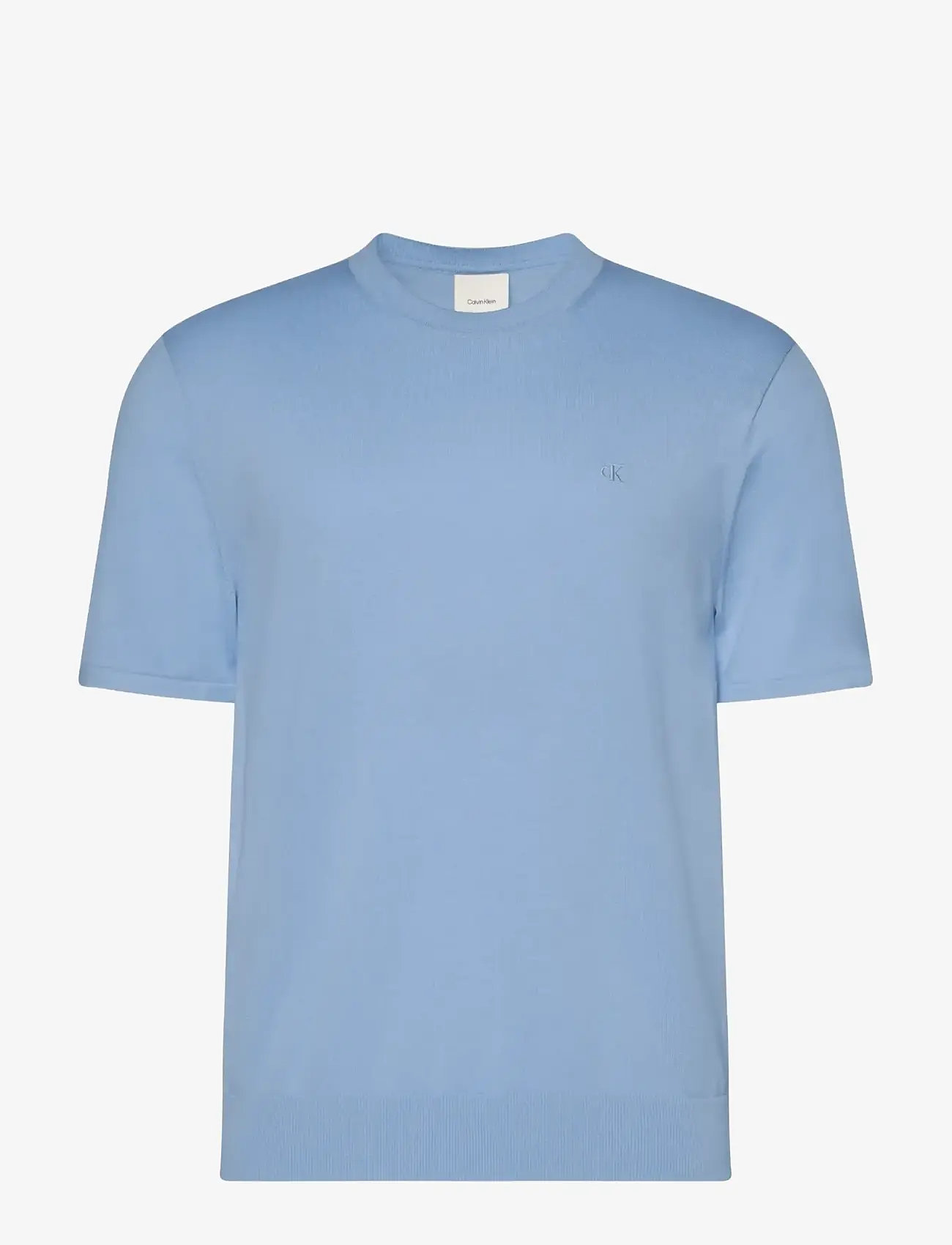 Calvin Klein - SS SUPIMA COTTON CREW 14GG - lühikeste varrukatega t-särgid - placid blue - 1