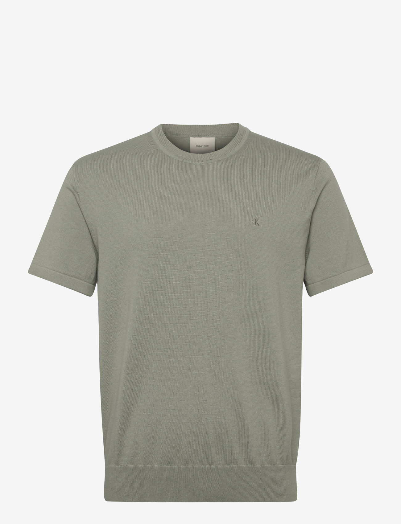 Calvin Klein - SS SUPIMA COTTON CREW 14GG - t-krekli ar īsām piedurknēm - shadow - 0