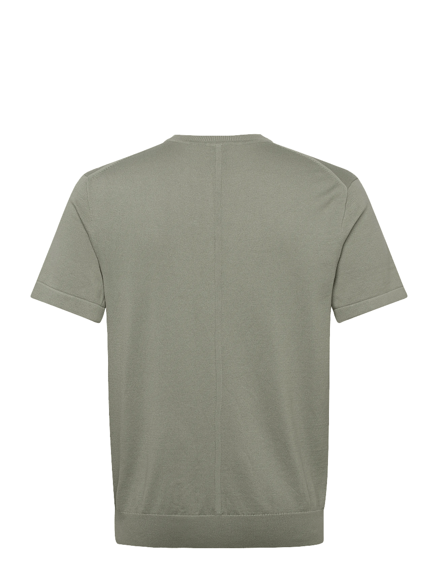 Calvin Klein - SS SUPIMA COTTON CREW 14GG - lyhythihaiset - shadow - 1
