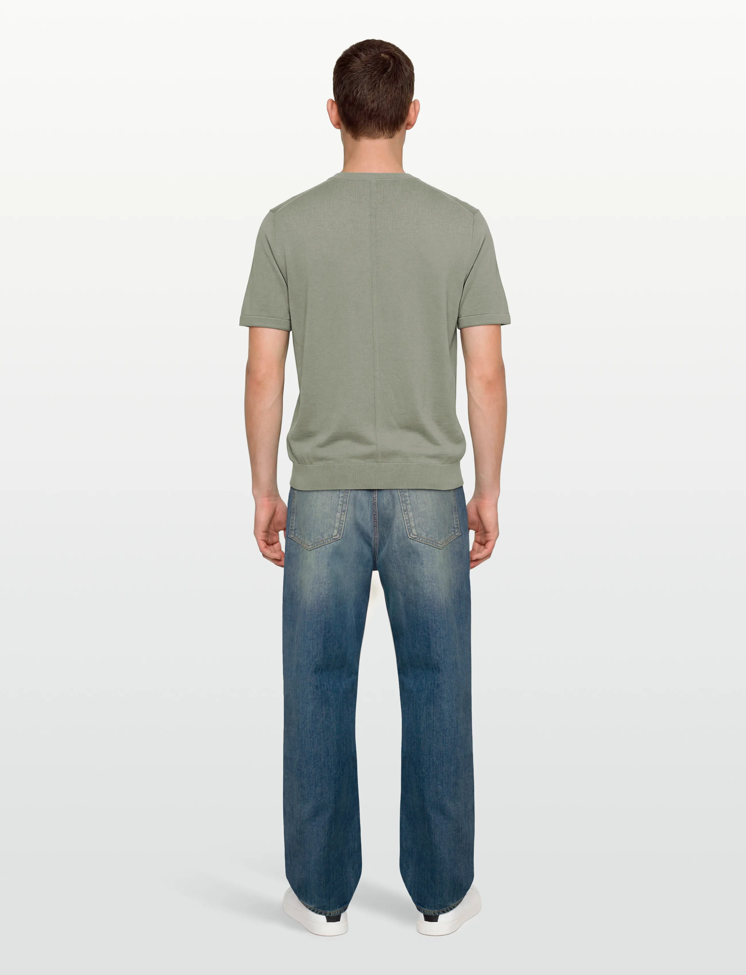 Calvin Klein - SS SUPIMA COTTON CREW 14GG - kortærmede t-shirts - shadow - 4