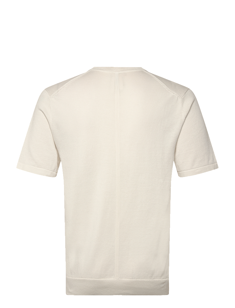 Calvin Klein - SS SUPIMA COTTON CREW 14GG - kortärmade t-shirts - tofu - 2