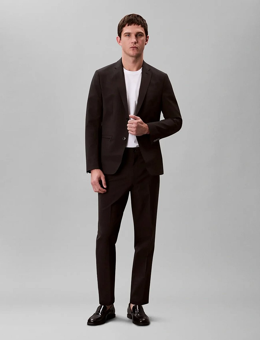 Calvin Klein - LS TECH CLASSIC BLAZER - einhnepptir blazerar - black - 0