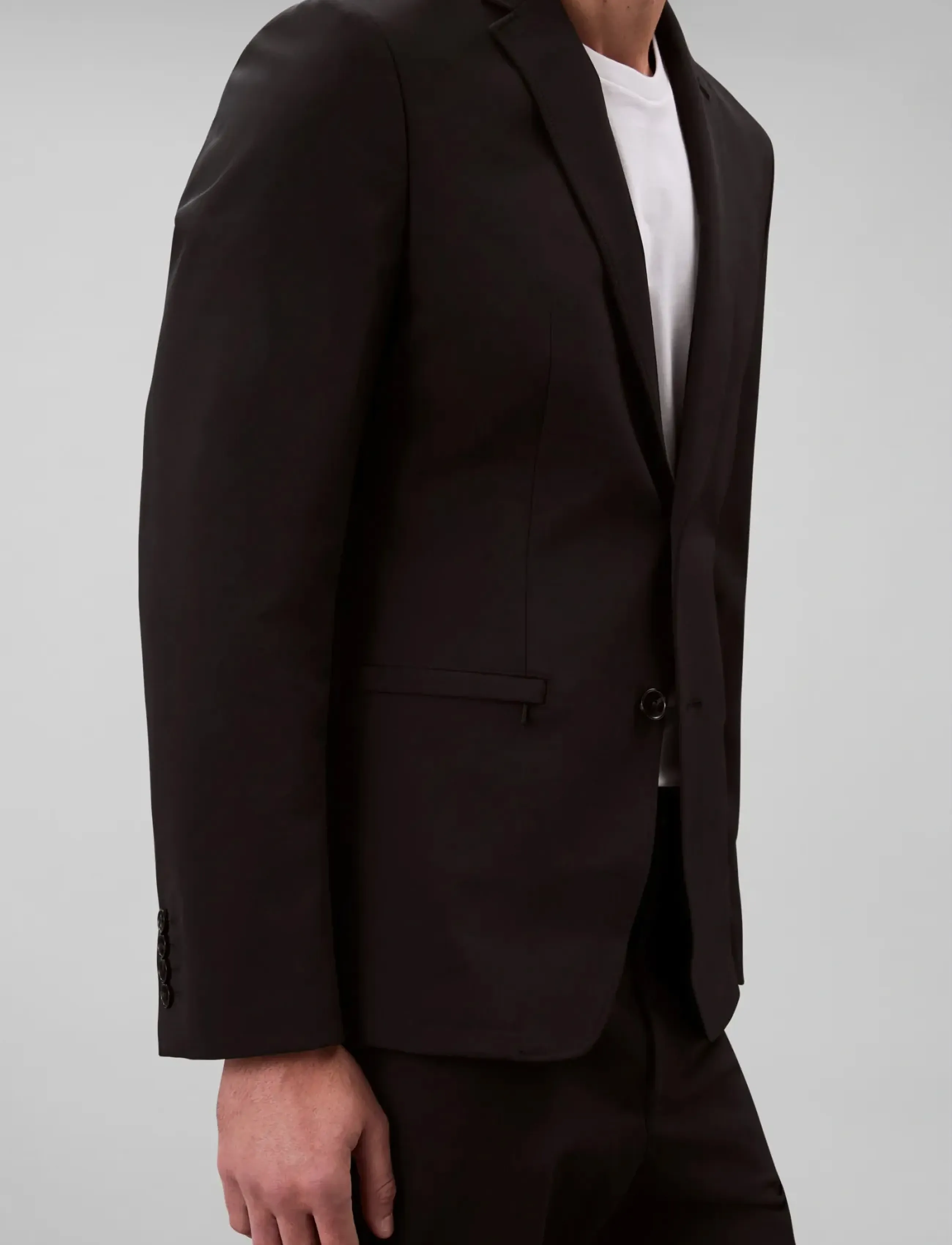 Calvin Klein - LS TECH CLASSIC BLAZER - enkeltradede blazere - black - 3