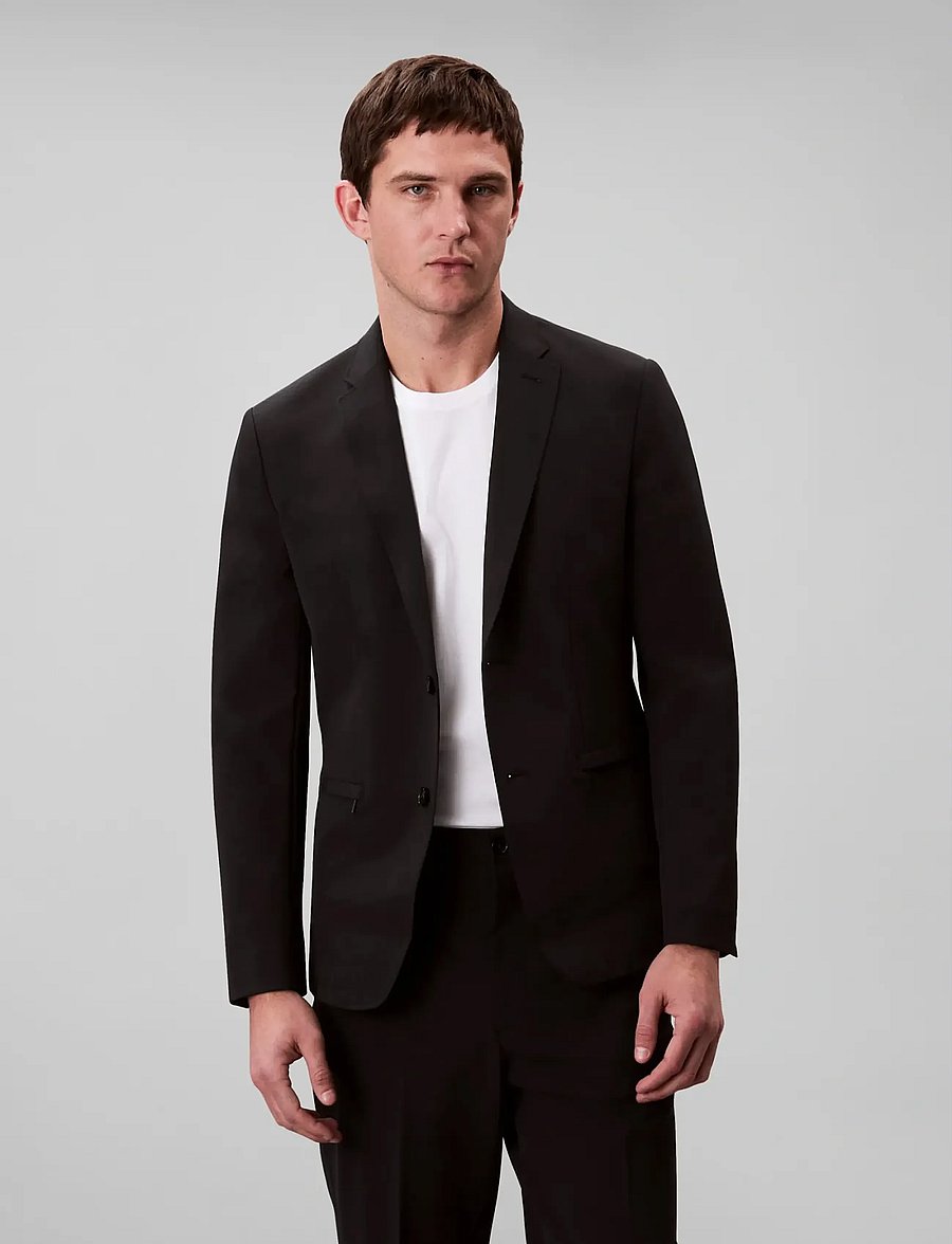 Calvin Klein - LS TECH CLASSIC BLAZER - einhnepptir blazerar - black - 4