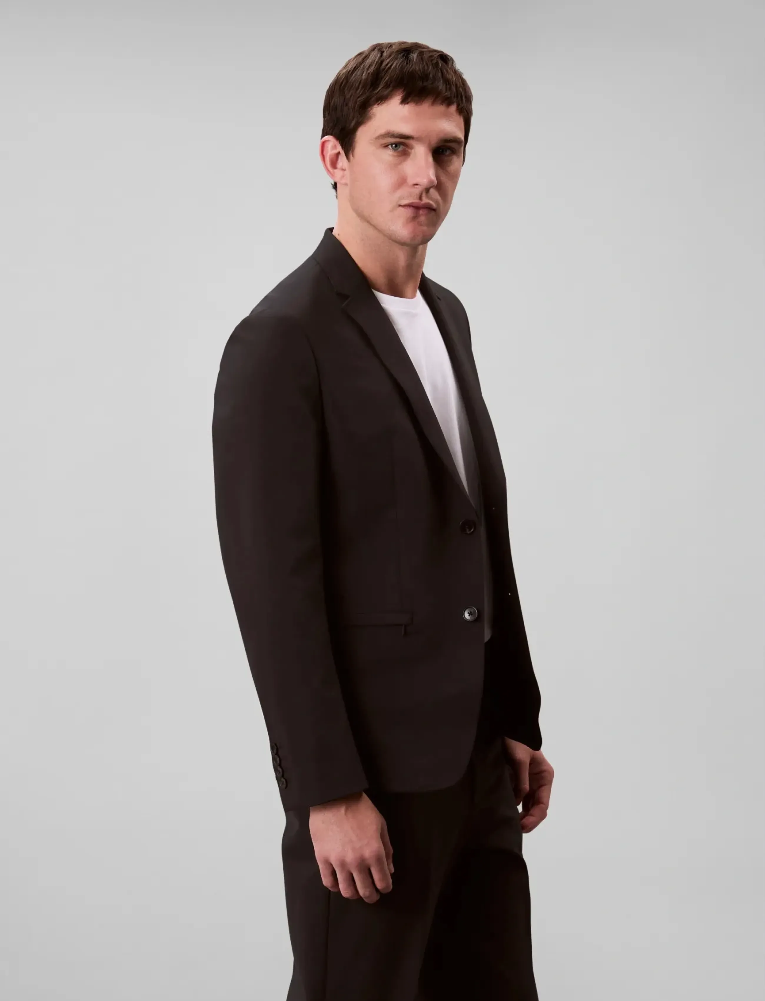 Calvin Klein - LS TECH CLASSIC BLAZER - enkeltradede blazere - black - 5