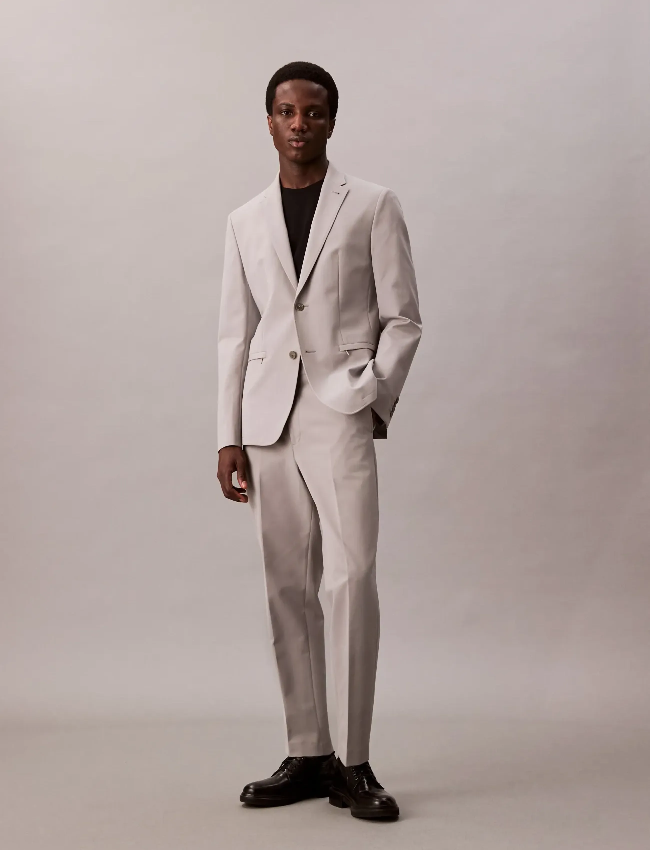 Calvin Klein - LS TECH CLASSIC BLAZER - einreiher - mourning dove - 3