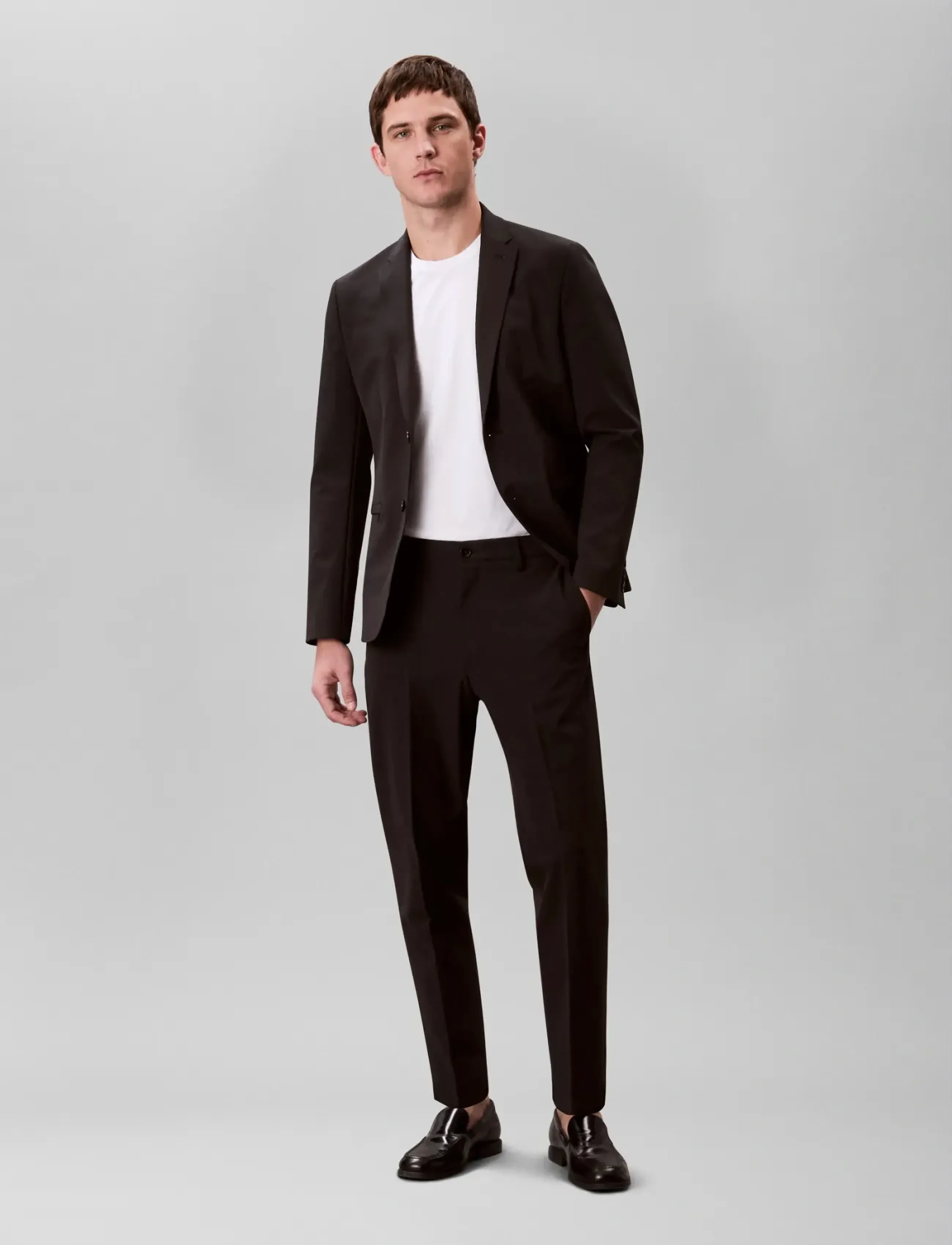 Calvin Klein Tech Half Elastic Trouser, Mænd, Tech Halvelastiske Bukser, Sort, Str: 38